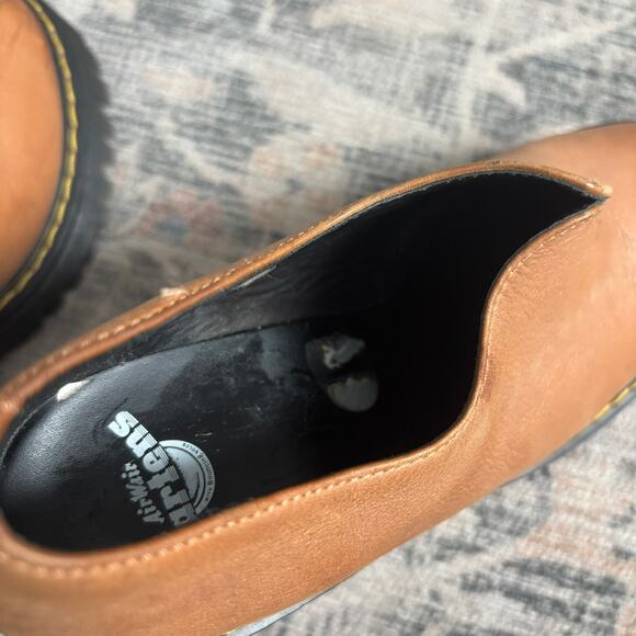 Dr. Martens Cordelia Tan Brown Leather Gusset Slip On Shoe- Sz 6 - Picture 9 of 9